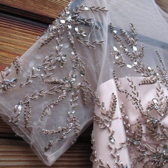 Mac Duggal 79317 Illusion Cap Sleeve A Line Gown Dress  10 - Picture 10 of 16